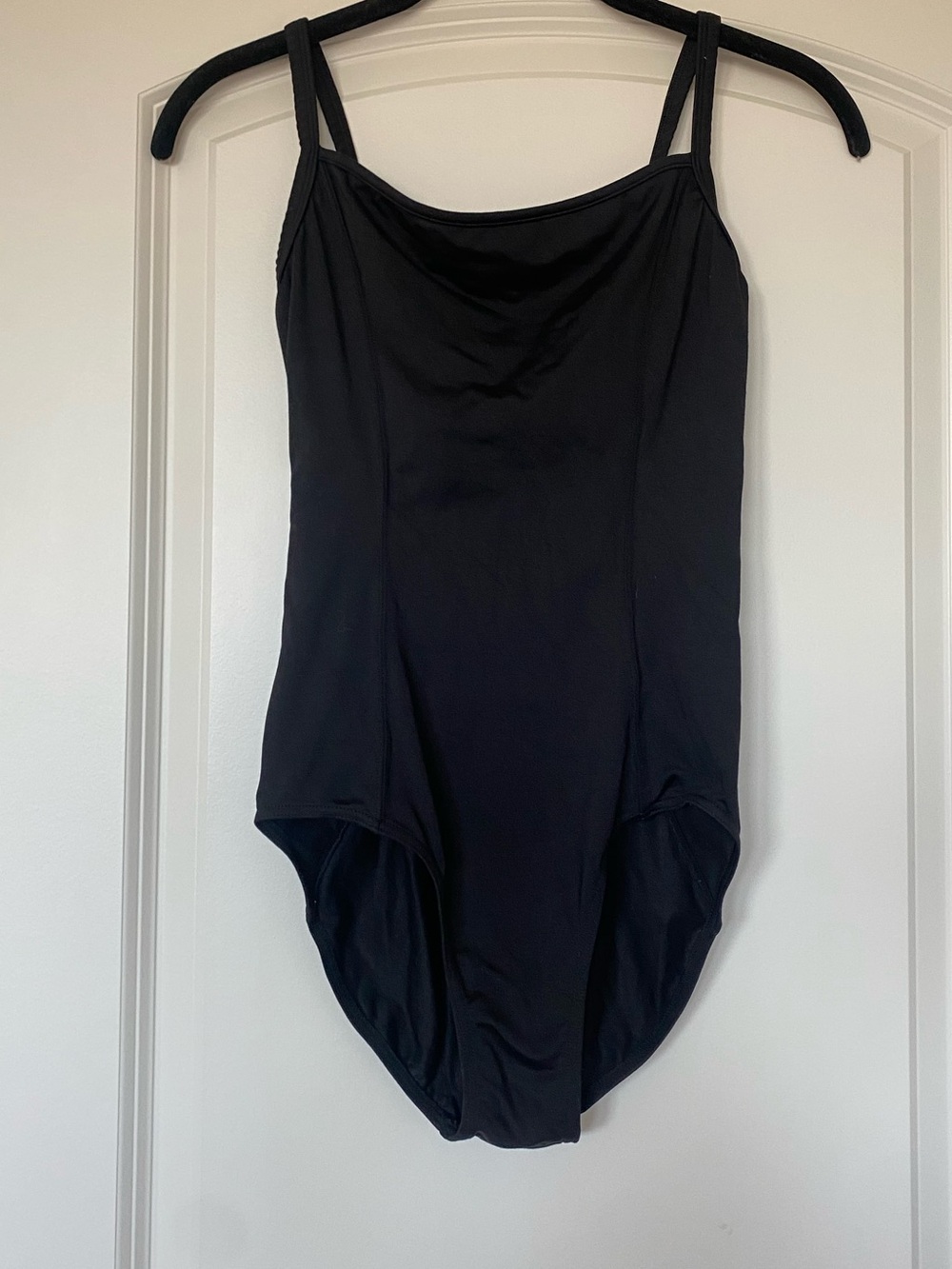 Bloch Medium Sleeveless Black Leotard Floral Strappy Back